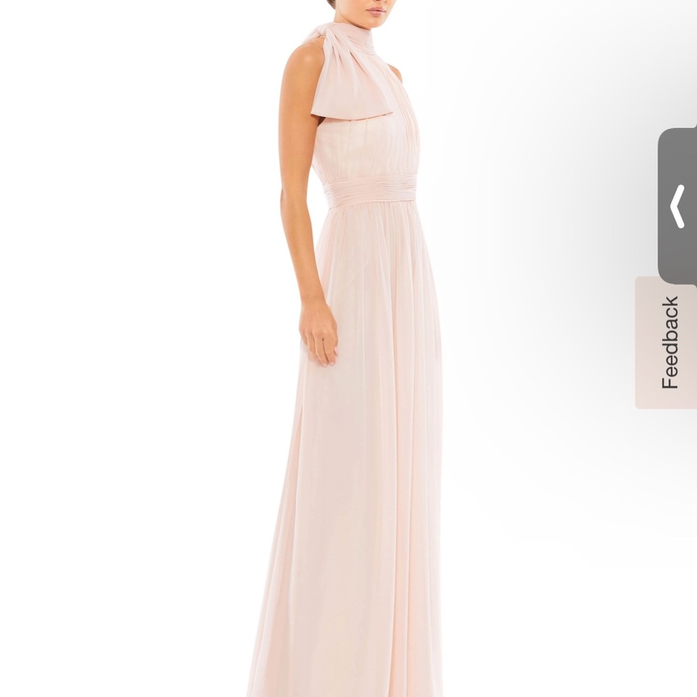 Mac Duggal HIGH NECK CHIFFON GOWN